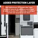 Lippert Screen Door Replacement Latch Kit for 5th Wheel RVs, Travel Trailers and Motorhomes (Mounting Hardware Not Included) - 201471