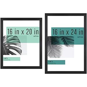 MCS Studio Gallery Frame, Black Woodgrain, 16 x 20 in, Single & Studio Gallery Frame, Black Woodgrain, 16 x 24 in, Single