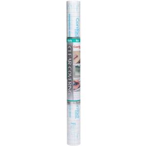 Con-Tact Brand Creative Clear Covering, Versatile and Self-Adhesive Shelf Liner, Ideal Privacy Film, Protective Clear Vinyl, 18'' x 16', Matte