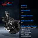 Autoround Front Steering Knuckle Wheel Hub Bearing Assembly Fit for Ford Fusion 2006-2012, Lincoln MKZ 07-12 / Zephyr 2006, Mazda 6 03-08, Mercury Milan 06-11, Replace# LK011, Left Driver Side