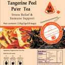 Goddess Herbal Tea - Stress Relief & Immune Support Natural Material Beverage Great Taste Tangerine Peel Pu'er Tea 150g (3g x 50 bags) with Puer Tea