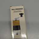 Small Portable Pill Crusher Grinder to Fine Powder for Elderly - Crushes Multiple Pills, Small and Large Medication and Vitamin Tablets - Great for Feeding Tube, Kids, Pets - Ideal for Travel (Wood)