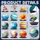 12 Pcs Space Theme Party Decorations Outer Space Honeycomb Centerpieces Table Topper Solar System Planet Galaxy Astronaut Birthday Party Decorations for Boys Kids Home Baby Shower Supplies