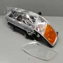 AUTOSAVER88 Headlight Assembly Compatible with Accord 1994 1995 1996 1997 Driver and Passenger Side (Chrome)