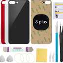 Rear Back Screen Glass Cover Replacement Compatible with iPhone 8 Plus 5.5-Inches All Carriers (Space Gray)