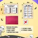 2 x Ycyfckdr Halloween Feud Game, Halloween Game for Adults Getting Fun in The Party, Indoor Trivious Card, Trick Or Treat Games, Night Fun Trivia Quiz for Family, 1 Pack -003