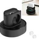 SOKUSIN Stand for Apple Watch Charger - iWatch AirPod 2 in 1 Charging Stand Holder Dock Compatible with Apple Watch Series 10 9 8 Ultra2 Ultra SE2 SE 7 6 5 4 3 2 and AirPods 1/2/3/Pro (Black)