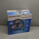 Comfort Zone Cradle Floor Fan, 12 inch, 3 Speed, High Velocity, 180 Degree Adjustable Tilt, All-Metal, Carry Handle, Rubber Feet, Airflow 15.42 ft/sec, Ideal for Home, Bedroom & Office, CZHV12B