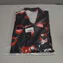 Men's Food Cars Print Shirts Hawaiian Short Sleeve Casual Tropical Funky Button Down Shirt (L)
