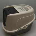 Amazon Basics No-Mess Hooded Cat Litter Box, Standard, Multicolor, 21 in x 16 in x 15 in