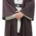 Men's Tunic Cosplay Costume Adults Outfits Halloween Robe Hooded Uniform Full Set (Brown, XXL)