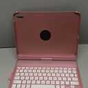 FUWANG Touch Keyboard Case for iPad (A16) 11th Generation 11 inch 2025&10th Gen 10.9 inch 2022, 360 Rotate for iPad 10th Generation Case with Keyboard, Backlit Keyboard Case with Pencil Holder, Pink