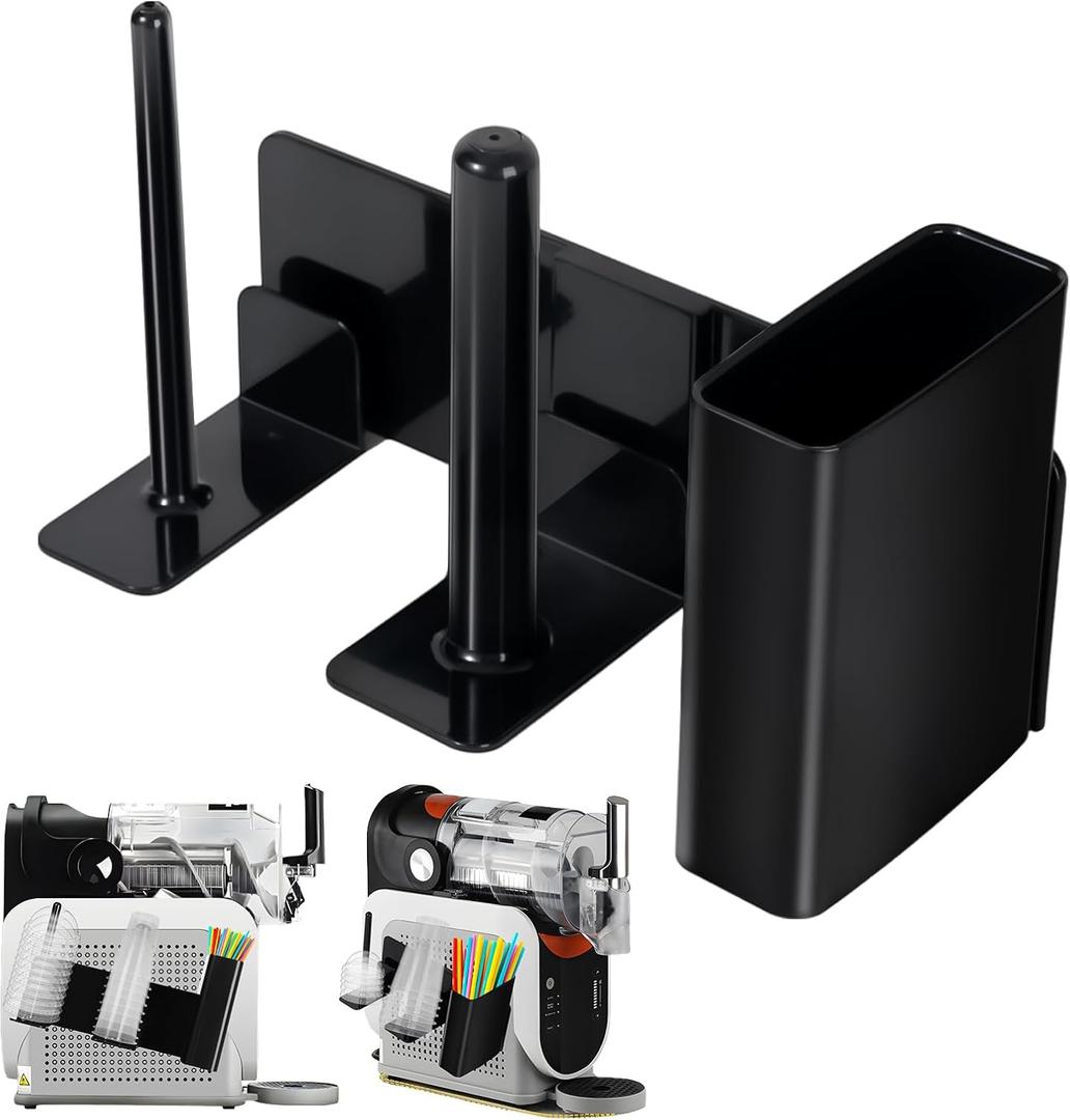 3-in-1 Cup Organizer for Ninja Slushie Machine FS301/FS300, Side-Mounted Holder for Cups, Lids & Straws, Slushie Storage Accessories for Ninja Slushie Machine