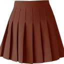 Women's High Waist A-Line Pleated Mini Skirt Short Tennis Skirt, XL