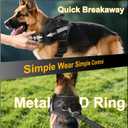 Waterproof AirTag Dog Harness, No-Pull Dog Harness with Airtag Holder, Reflective Adjustable Dog Vest Harness with Apple Air Tag Case, Material- Durable Harness for Small Medium Large Dogs (Black, XL)