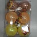 Thanksgiving Decorations Ball Ornaments, 6 Pcs 2.36 Inch Shatterproof Glitter Turkey Thanksgiving Ball Ornaments Hanging Baubles for Tree Fall Harvest Friendsgiving Farmhouse Home Holiday Party Decor