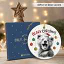 2 x Bear Christmas Ornaments 2025 - Forest Animals Ornaments for Christmas Tree Decorations, Unique Xmas Gifts for Bear Lovers Friends Mom Family, Woodland Animal Lovers Gifts for Women Men