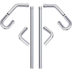 A-KARCK Mild Steel Mandrel Bends 8 Pcs, 2.5 Inches Mild Steel DIY Custom Exhaust Tubing Pipe Straight & U-Bend Kit, Universal Fit