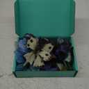 PLIGREAT 18 Pcs Artificial Butterfly Fake Blue Butterflies 9 Styles Silk Floral Butterflies for Home Festive Birthday Party Flower Arrangement Decoration DIY 3D Decorative Butterflies