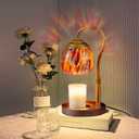 Red Glowing Candle Warmer Lamp with Timer - Adjustable Height & 4 Dimming Levels, Festive Fall Decor for Home, Kitchen, Office | Holiday Gifts for Women