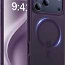 Magnetic for iPhone 17 Pro Case,[Anti-Slip][Compatible with MagSafe][Military Grade Drop Protection] Shockproof Protective Translucent Matte Phone Case for iPhone 17 Pro Case,Deep Purple