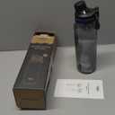 Membrane Solutions C3 Filtered Water Bottle, 36oz BPA-Free Bottle with Replaceable ACF+UF Filter Cartridge, Portable Water Filter, Travel, Hiking & Camping for Drinking Water Anywhere (Grey)