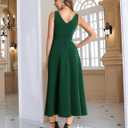 Bbonlinedress Women Fall Wedding Guest Dress Cocktail Formal Slimming Long Elegant for Gowns and Evening Dresses Dark Green M (Green, M)