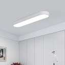 Becailyer Modern LED Ceiling Light, 23.6" Flush Mount Ceiling Lamp, 60W Dimmable Linear Metal Ceiling Chandelier Lighting Fixture for Living Room Bedroom Dining Room Office Hallway Closet Aisle, White