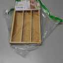 Unibambou Bamboo Utensil Drawer Organizer with Removable Dividers, Kitchen Organizer for Flatware Cutlery, Silverware Tray for Drawer (5/4 Flexible Slots, Natural)