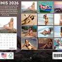 Bikini Calendar 2026 Wall Monthly Swimsuit Models Calender 12 Month | American Made In The USA