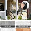Handrails for Outdoor Steps Stair Railing Indoor, 1 to 3 Steps Stairs Wall Mounted Metal Handrail for The Elderly, Kids, Disabled, Pregnant Women