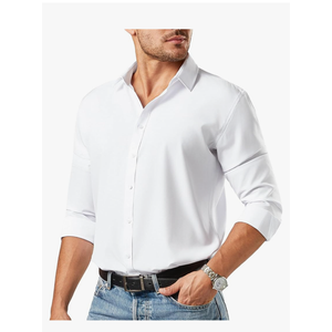 Dress Shirts for Men Big and Tall(3XL) Button Down Long Sleeve Tuxedo Business Casual Collared Shirt