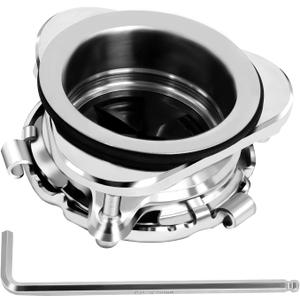 Garbage Disposal Flange Kit, Stainless Steel Sink Garbage Disposal 3 Bolts Mounting 3 1/2 Sink Drain Hole, Kitchen Sink Flange Kit for Garbage Disposal With Mounting Wrench