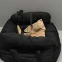 PETNEX Dog Car Seat for Small Dogs, Portable Puppy Car Seat of Easy Installation, Fashionable Pet Carrier Bag with Large Pockets, Machine Washable Dog Booster Seat (Black)