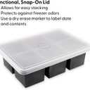 W&P Cup Cubes Silicone Freezer Tray with Lid, Blue, Makes 6 Perfect 1-Cup Portions, Freeze & Store Soup, Broth, Sauce, Leftovers, Dishwasher Safe