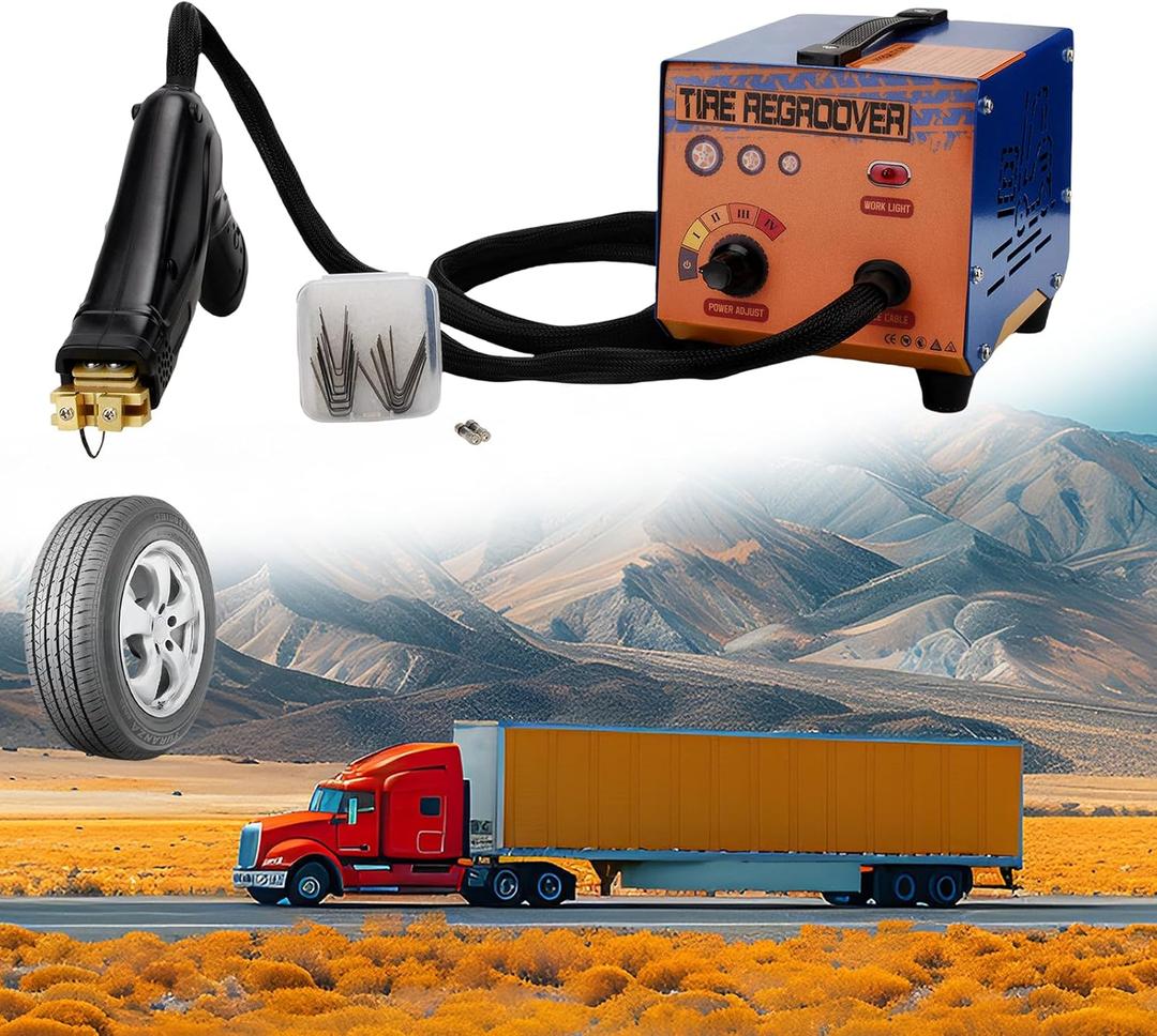 1000W Professional Portable Tire Grooving Machine with 20 Blades,Adjustable High Power Tire Regroover Device,Off-Road/Truck Car Rubber Tyre Groover Device,Tool for the Tread Pattern,Retread Old Tire