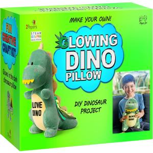 Make Your Own Dinosaur Plush Pillow, Kids Arts and Crafts for Boys & Girls, Dinosaur Stuffed Animal Craft kit, Dino Toys Age 3-12 Year Old