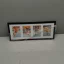 decorUhome 8x20 Picture Frames Collage Wall Decor, Display 4Pcs 4x6 Photos with Mat or 1Pcs 8x20 Unmatted, 4 4x6 Collage Picture Frames for Wall Mounting, Black