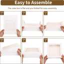 Moretoes 70pcs White Pie Boxes, 10x10x2.5 Bakery Boxes with Window, Cookie Boxes for Pies, Treat Boxes Dessert Boxes for Pastries, Pizza, Strawberries, Chocolate, Muffins and Donuts