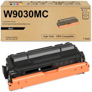 W9030 W9030MC Black Toner Cartridge Compatible wtih HP W9030MC Toner Cartridge Replacement for MFP E67550dh E67650dh E67560z E67660z Printer