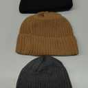 JANGANNSA Simple Knitted Baby Beanie Hip-Hop Boys Winter Hat Toddler Kids Bonnet for Girls 0-5Y (0-6 Months, Black+khaki+gray)