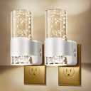 Night Lights Plug into Wall, Dimmable LED Night Light with Dusk to Dawn Sensor, Plug in Night Light Brightness Adjustable, 2 Pack 3000K Acrylic Nightlight for Bathroom Hallway