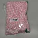 ANRABESS Women Striped Gingham Palazzo Cropped Pants Wide Leg Pajama Lounge Pants Plaid PJ Bottoms Cute Trousers with Pockets, XL, Pink White Plaid