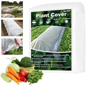 Sprthrd Floating Row Cover for Garden Plants 6.5 × 16.4 FT, 1.2oz Frost Protection Blanket for Cold Nights, Breathable Plant Cover for Spring Frost, Seedlings, Vegetables & Raised Beds