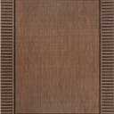 Gertmenian Indoor/Outdoor Flatweave Area Rug - 8x10 Large, Stain & UV Resistant, Ideal for Deck, Patio, Poolside, Mudroom - Klano Striped Havana, Black, 25413