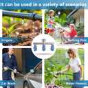304 Stainless Steel Garden Hose Splitter 3 Way Heavy Duty, Full Flow T Valve Water Hose Splitter With 2.1" Extra Long Handle, Lead-free3/4" GHT Thread Connector For Outdoor Spigot Faucet