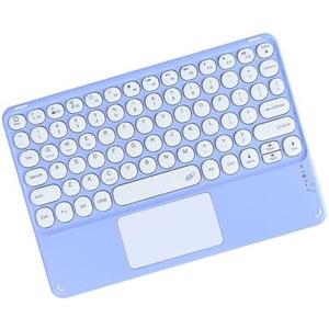 Wireless Keyboard with Touchpad,Ultra-Slim Portable Rechargeable Bluetooth Keyboard,Ipad Keyboard with Trackpad for OS Android Windows Devices(Purple)
