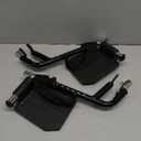 Universal Wheelchair Footrest Replacement - Adjustable Composite Footboard & Heel Loop, Foldable Comfort Support, Affordable, Black, Lightweight, Easy Installation