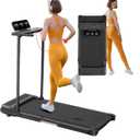 Walking Pad Treadmill with Handle Bar, 3.5HP Compact Portable Foldable Walking Pads Treadmill with Handles, Electric Small Treadmills for Home Office Apartment, LED Display, 400 LBS Capacity