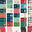 KONVINIT Christmas Cards Boxed with Envelopes, 24 Pack Assorted Christmas Cards with 24 Envelopes & Stickers - 4'' x 6'' - Bulk Greeting and New Years Cards for Sharing Warm Wishes